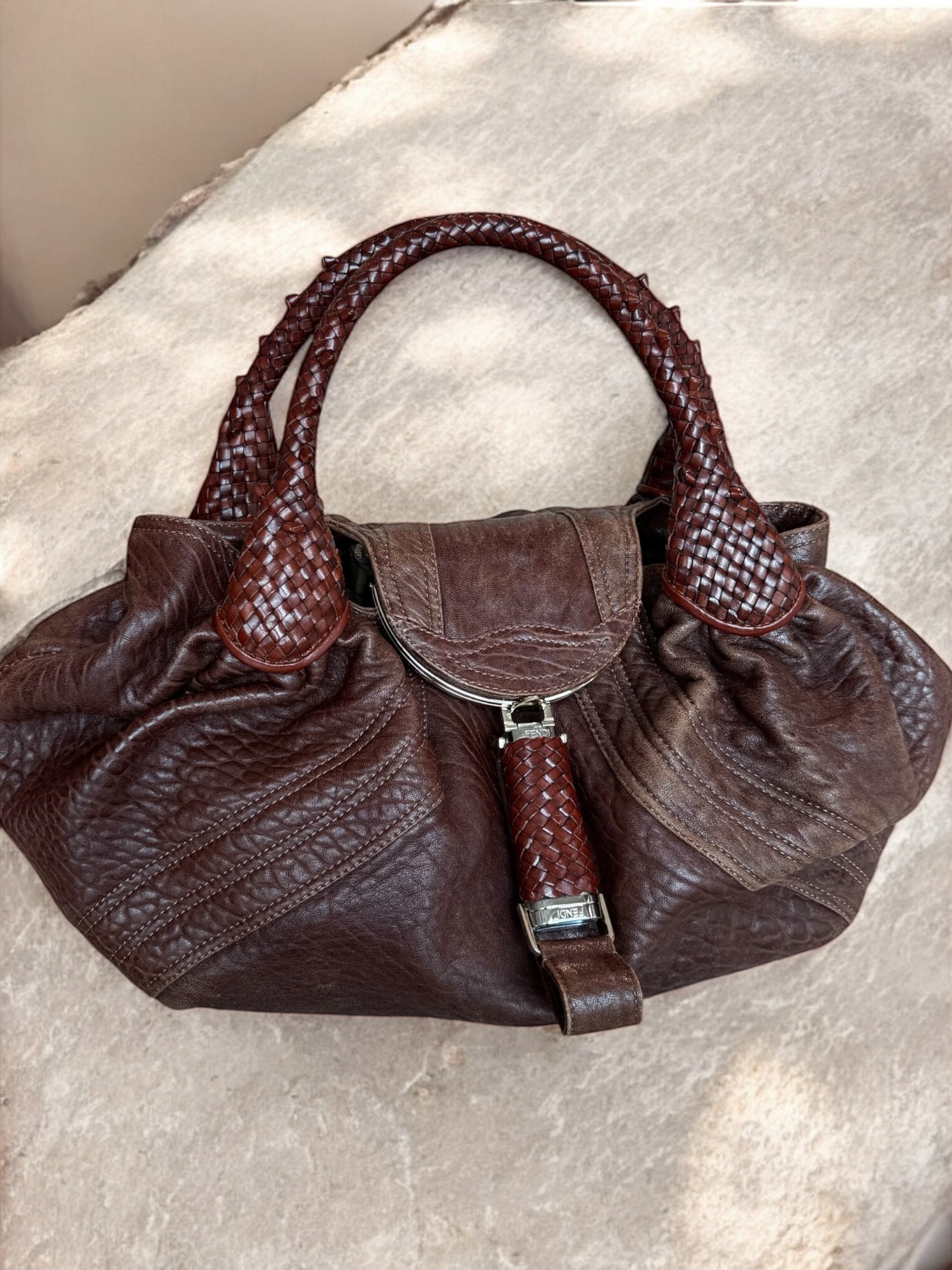 Brown Vintage Fendi Spy Bag