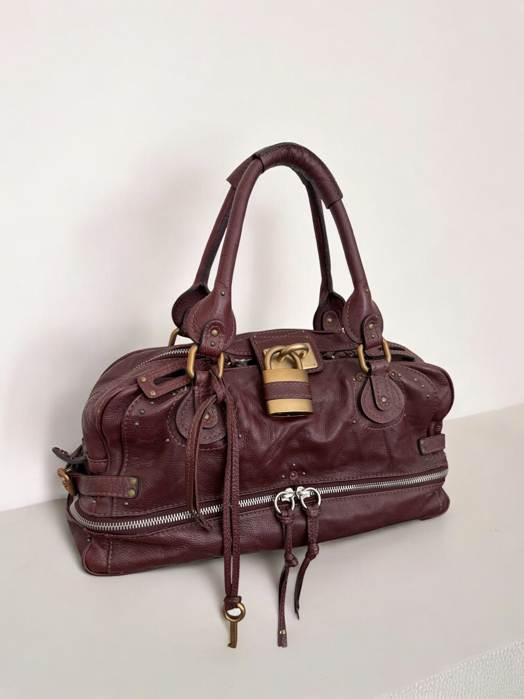 Burgundy Chloé Paddington bag