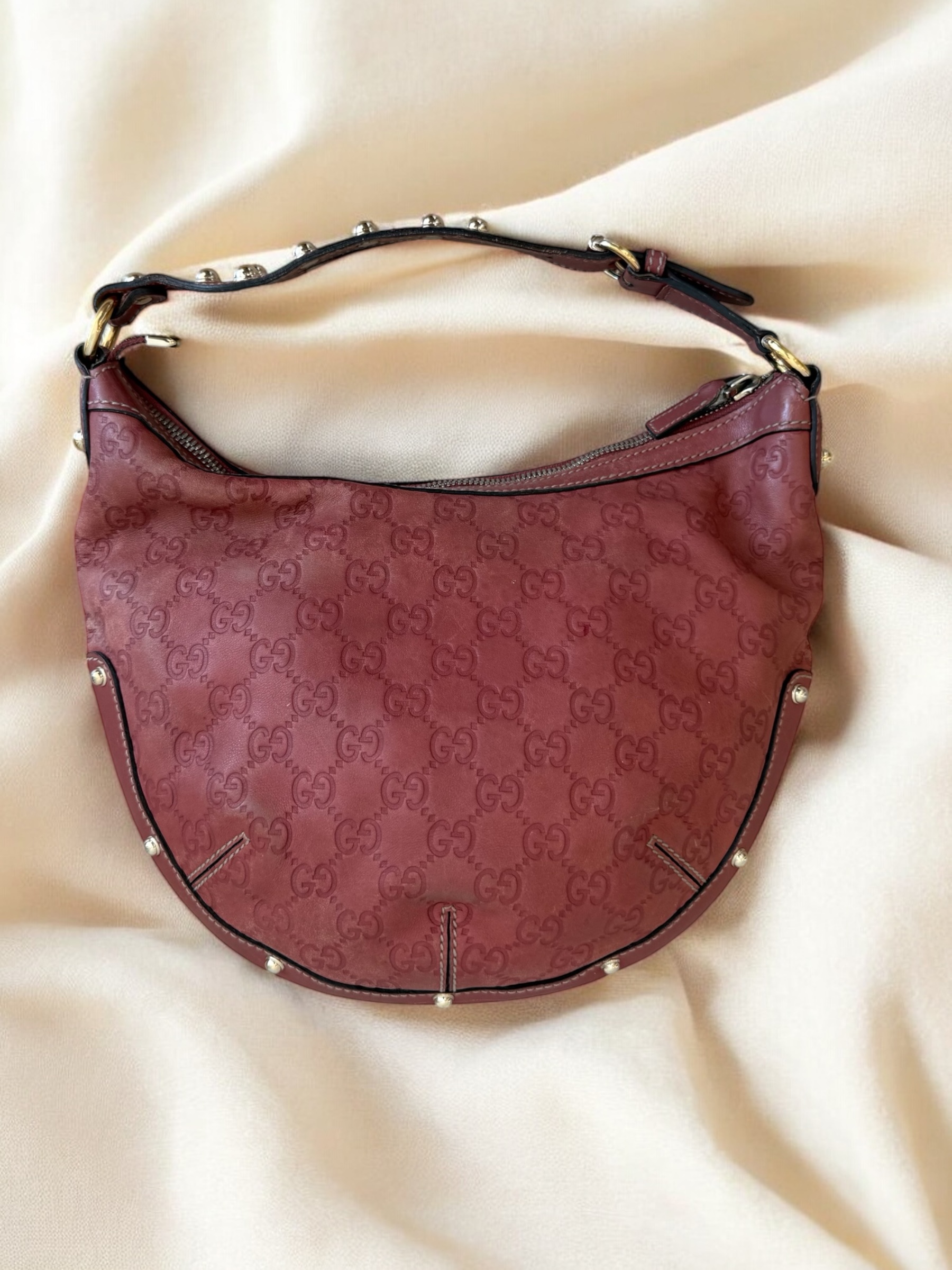 Rose mauve mini Gucci hobo bag