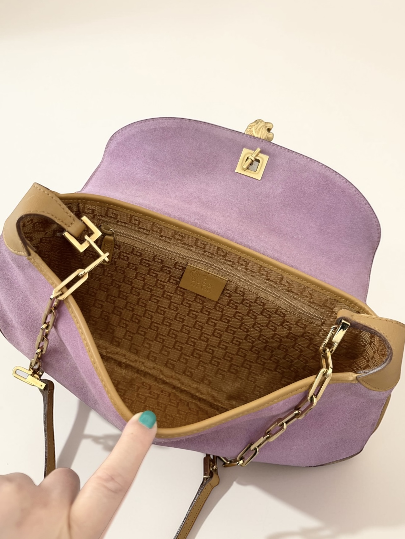 Lilac Suede Tom Ford Gucci Mini Jackie Bag