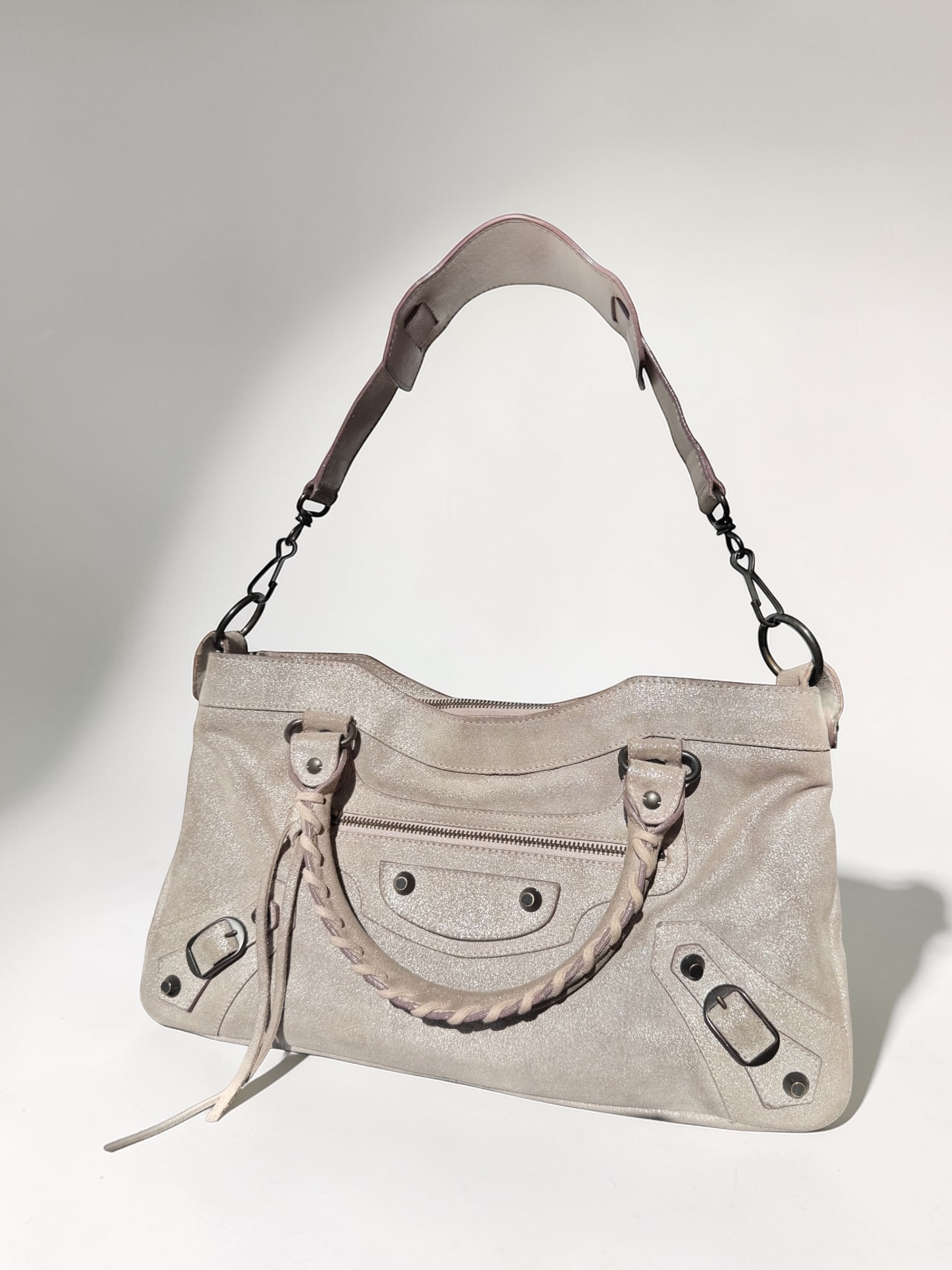 Sparkling Suede 10th Anniversary Balenciaga City First Bag