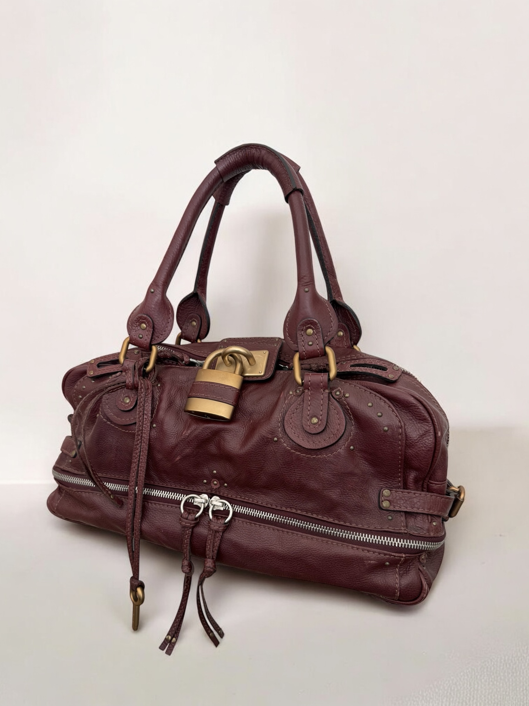 Burgundy Chloé Paddington bag