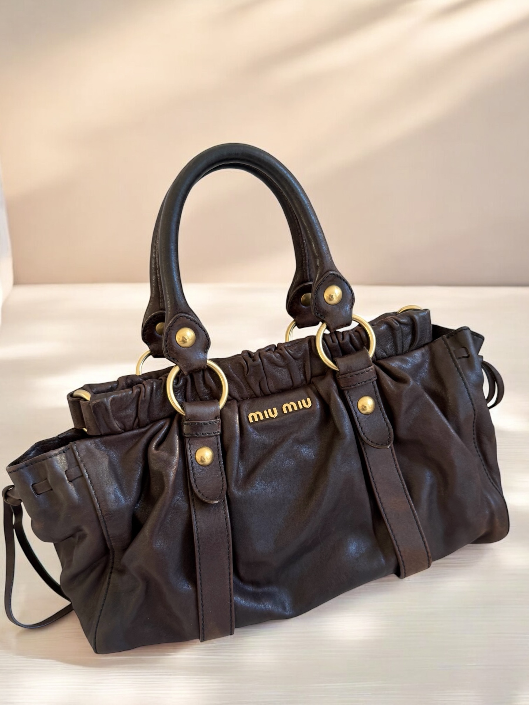 Miu Miu Vitello Lux 2-Way Bag