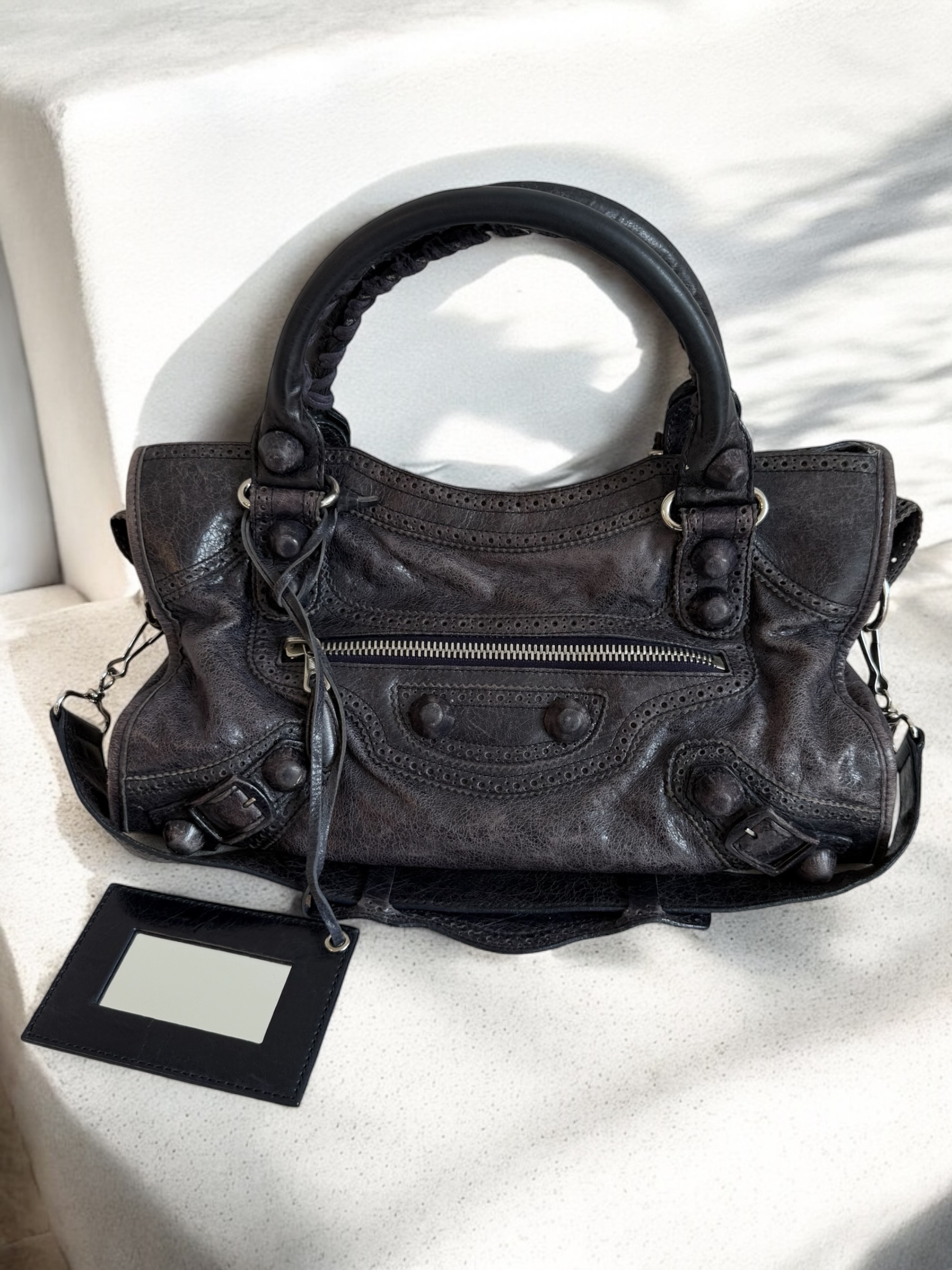 Brogue Balenciaga 'Ink' City bag