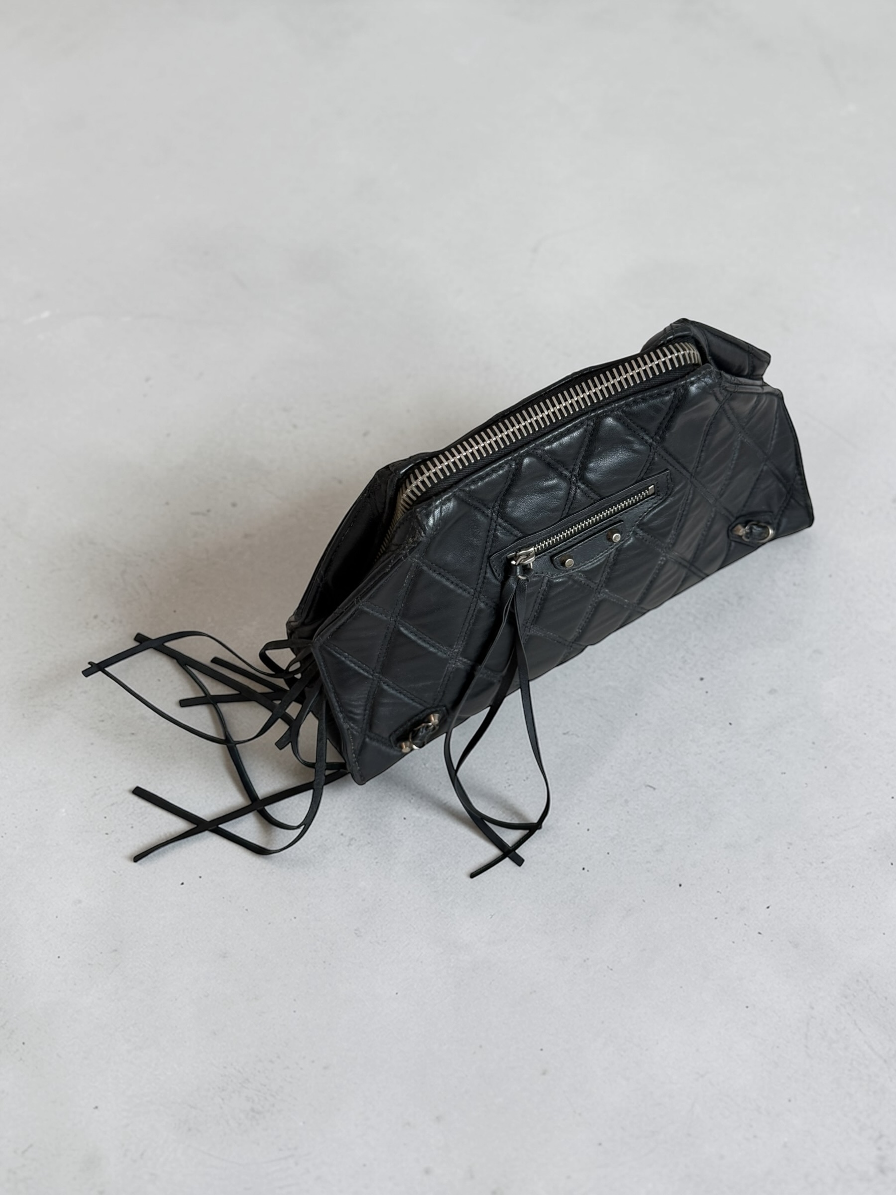 Diamond Quilted Balenciaga City Clutch Bag