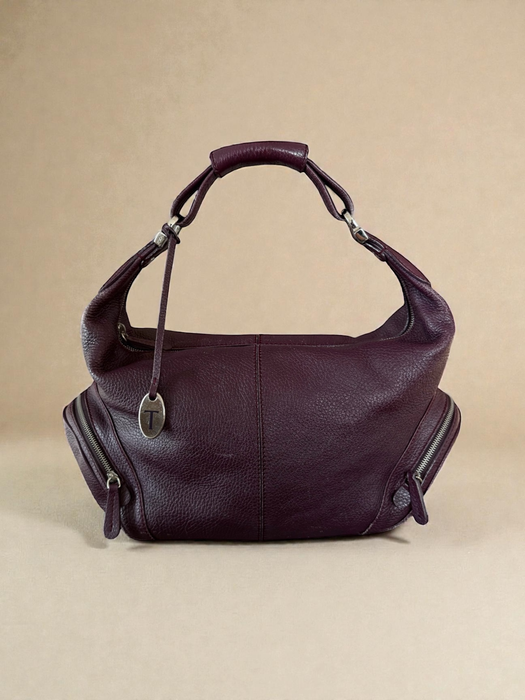 Purple Tod's Utility Shoulder Bag
