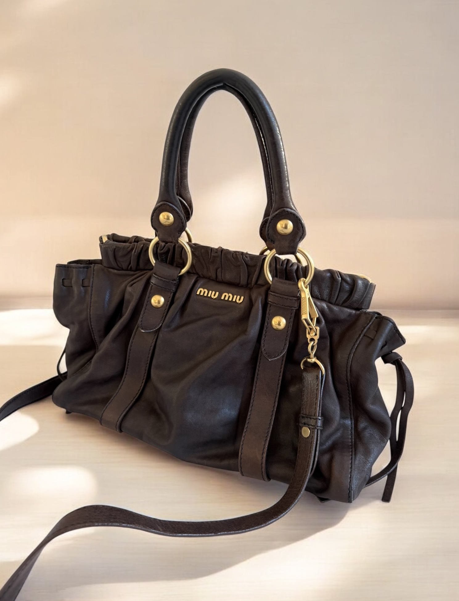 Miu Miu Vitello Lux 2-Way Bag