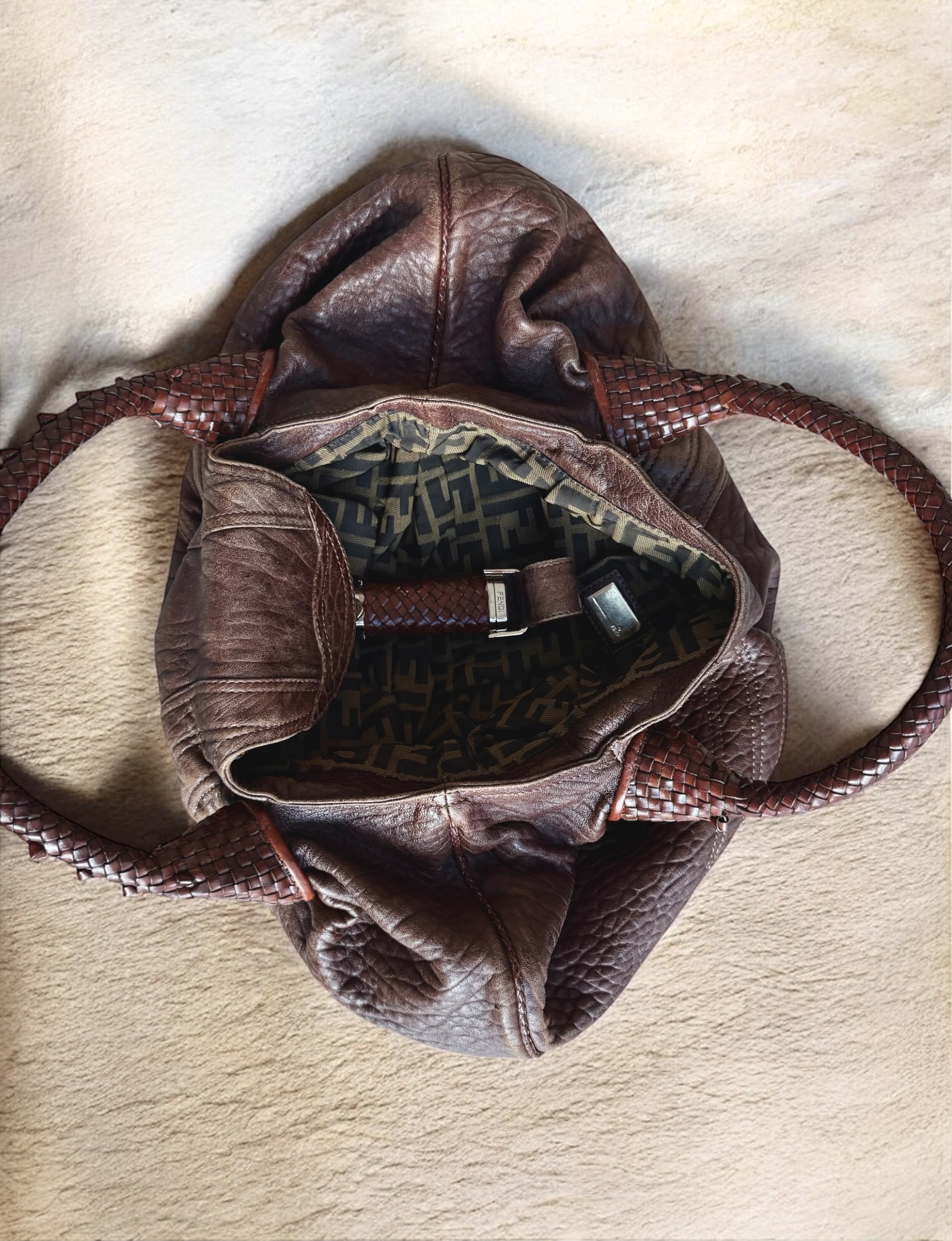 Brown Vintage Fendi Spy Bag