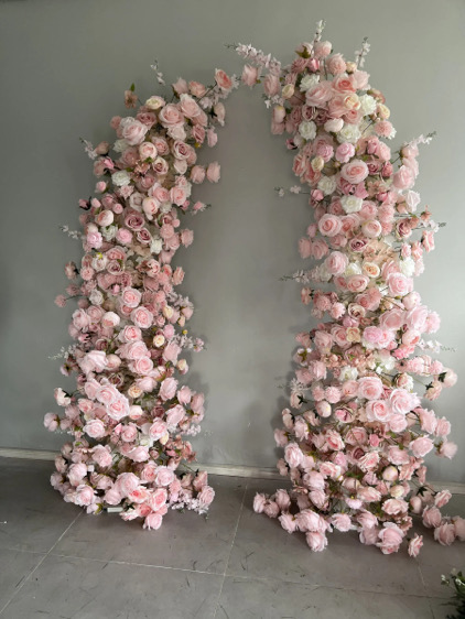6hrs-Blush Pink and White Flower Arch Rental 