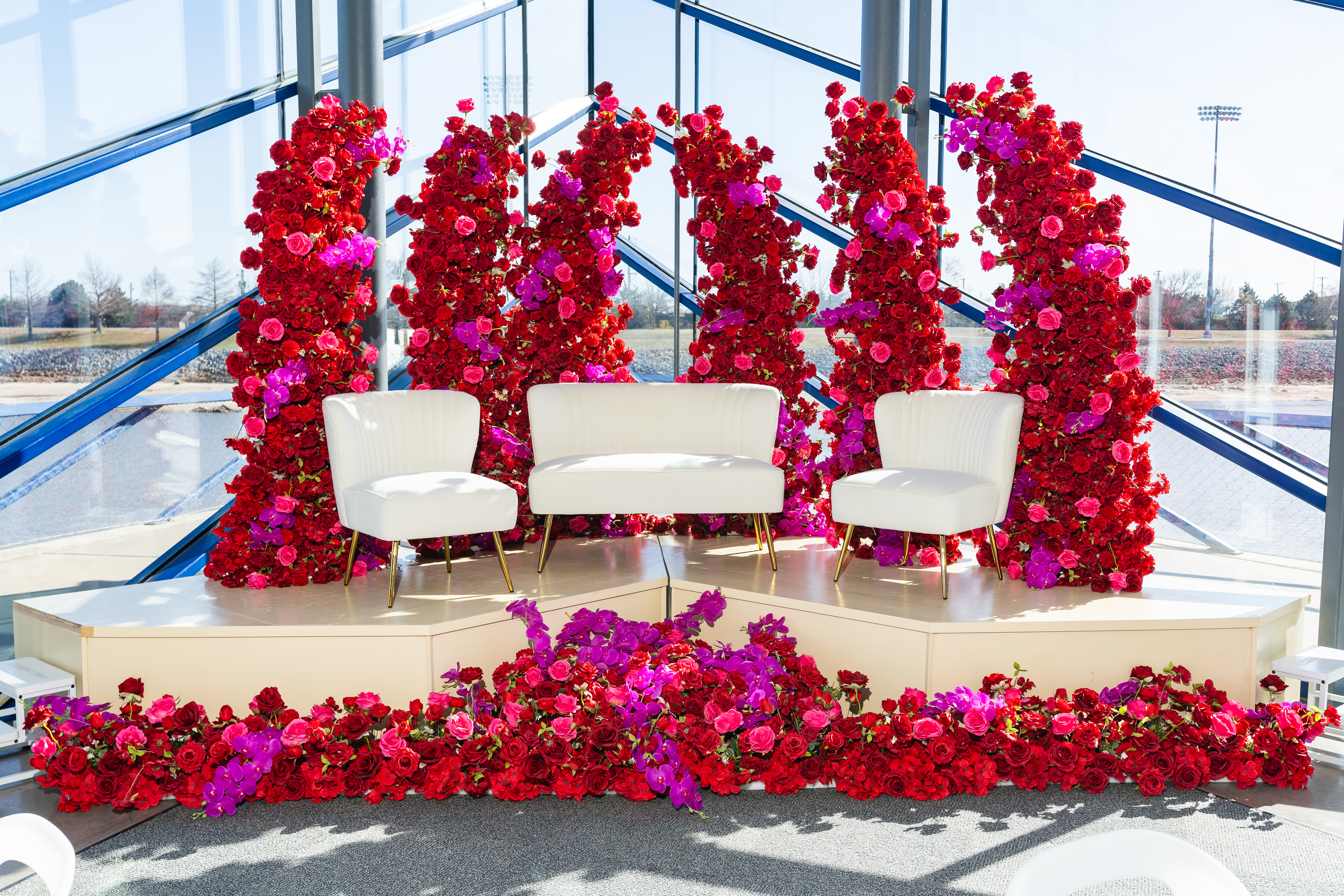 4 hr-Pink and Red Flower Arch