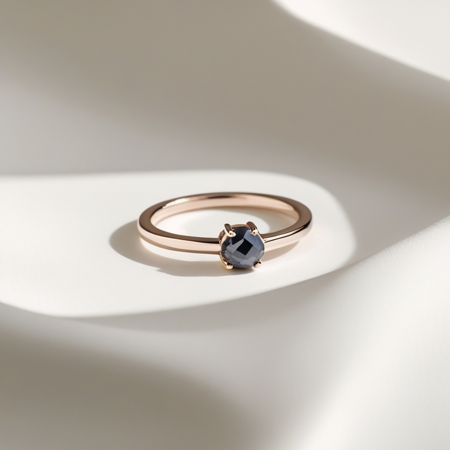 Azure Radiance Solitaire Ring