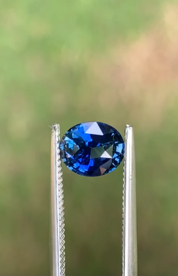 Blue sapphire  Heated 1.14CT Loop clean