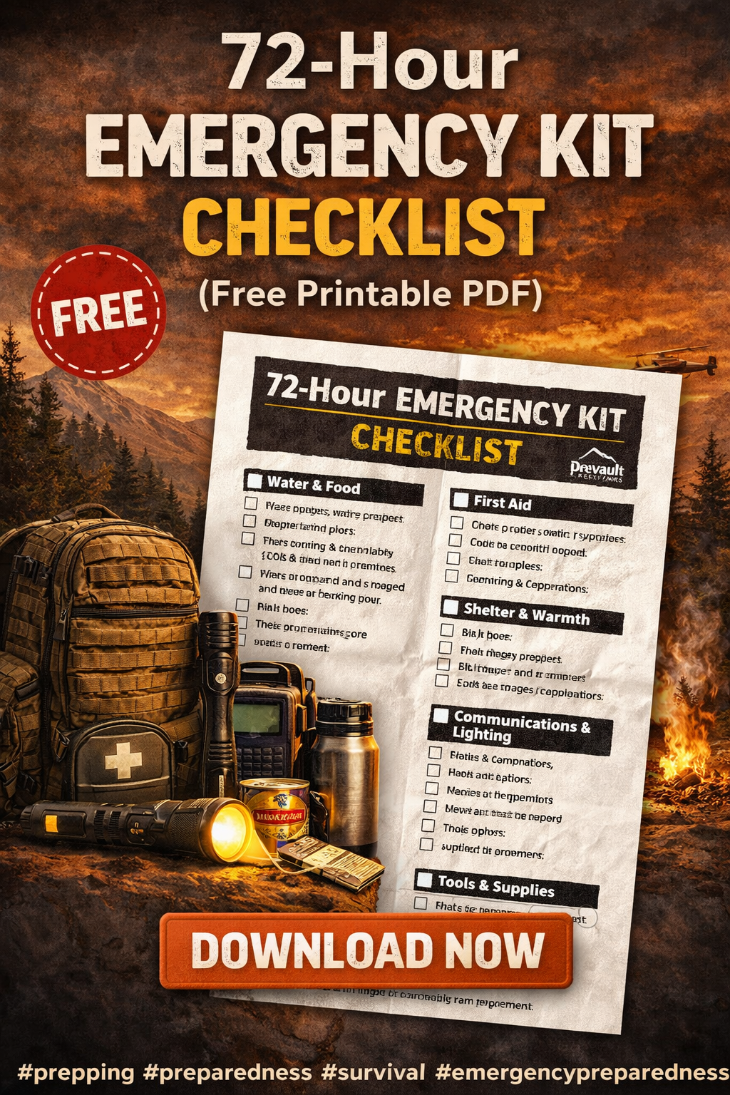 72-Hour Emergency Kit Checklist