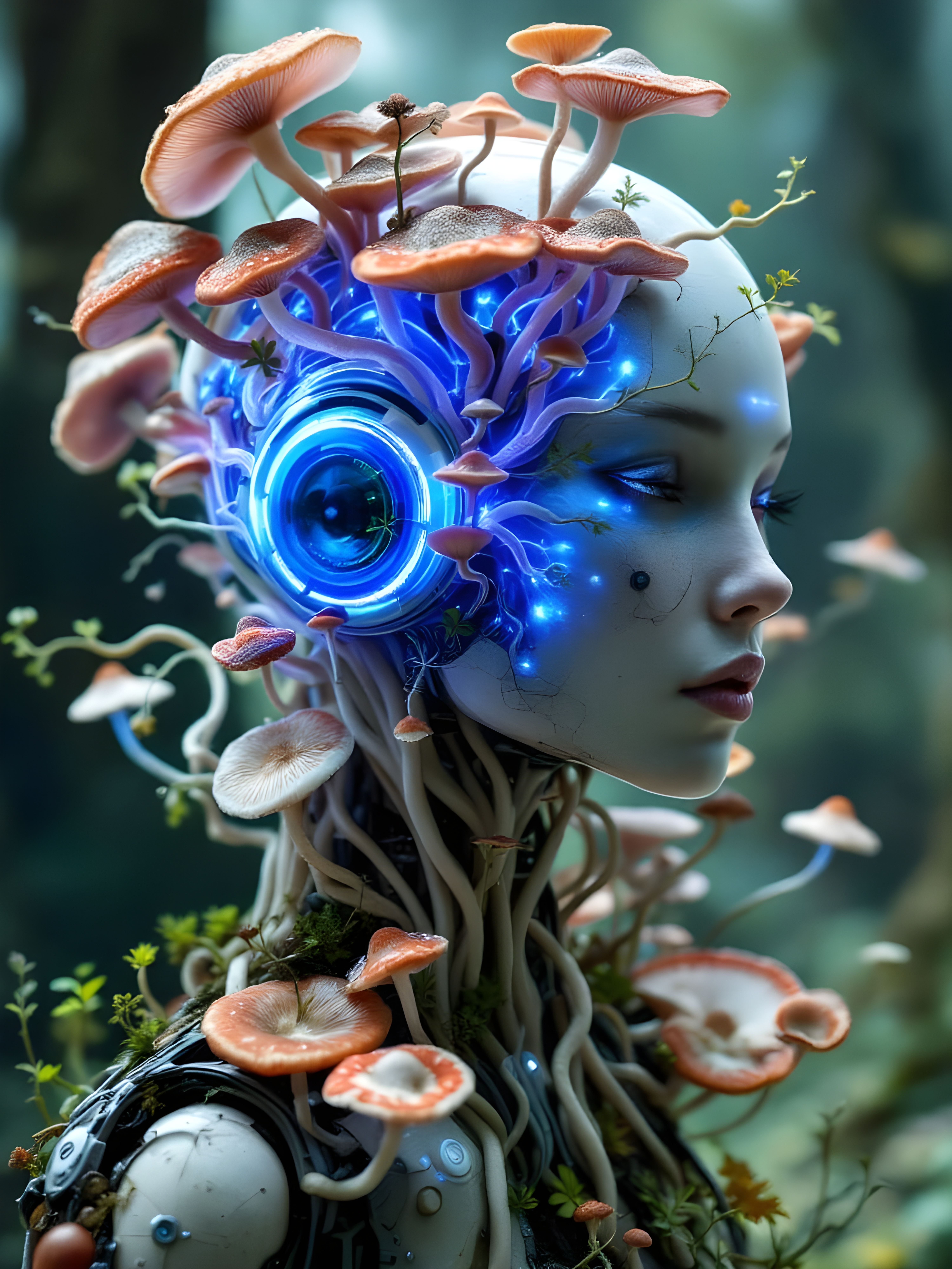 Cybernetic Mycelium Art Print