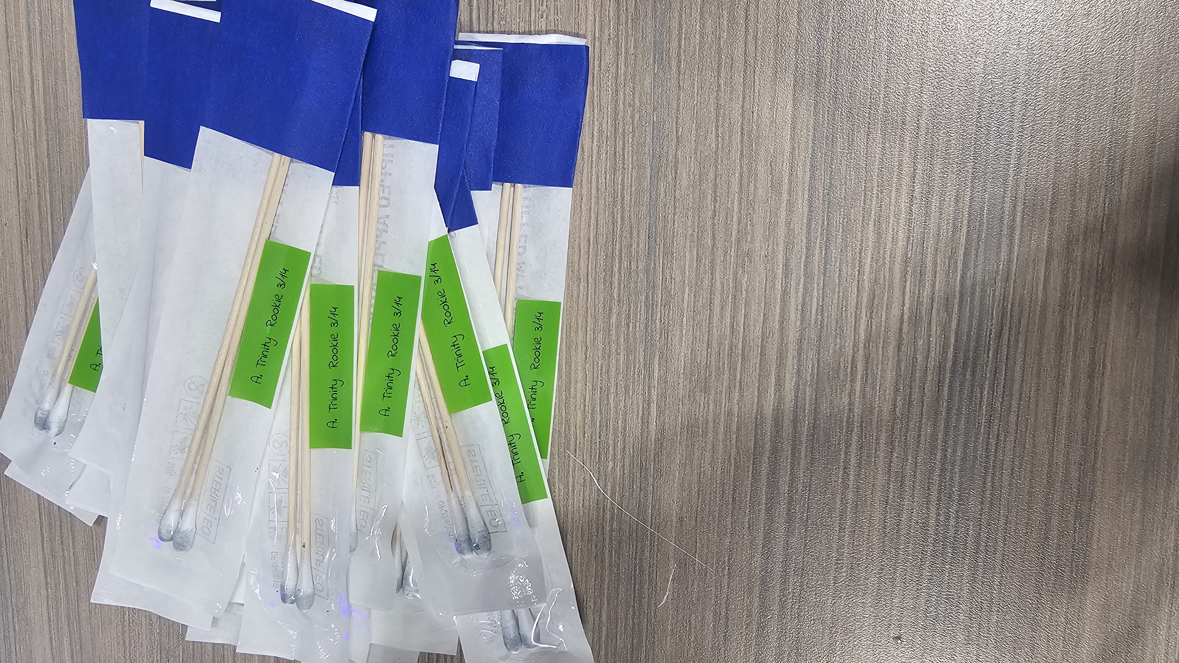 Albino Trinity swab set for microscopy purposes only