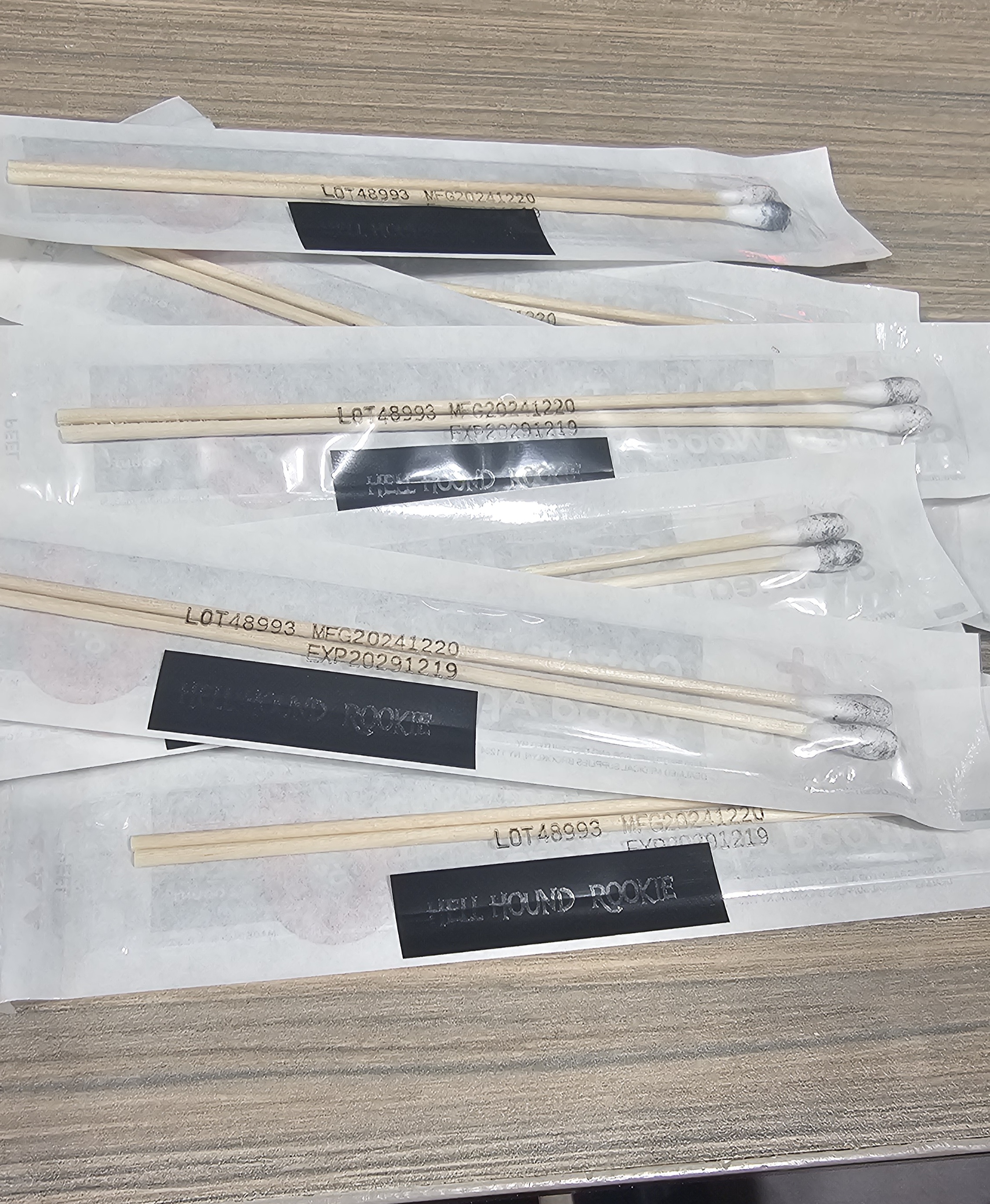 Hell Hound swab set for microscopy purposes only