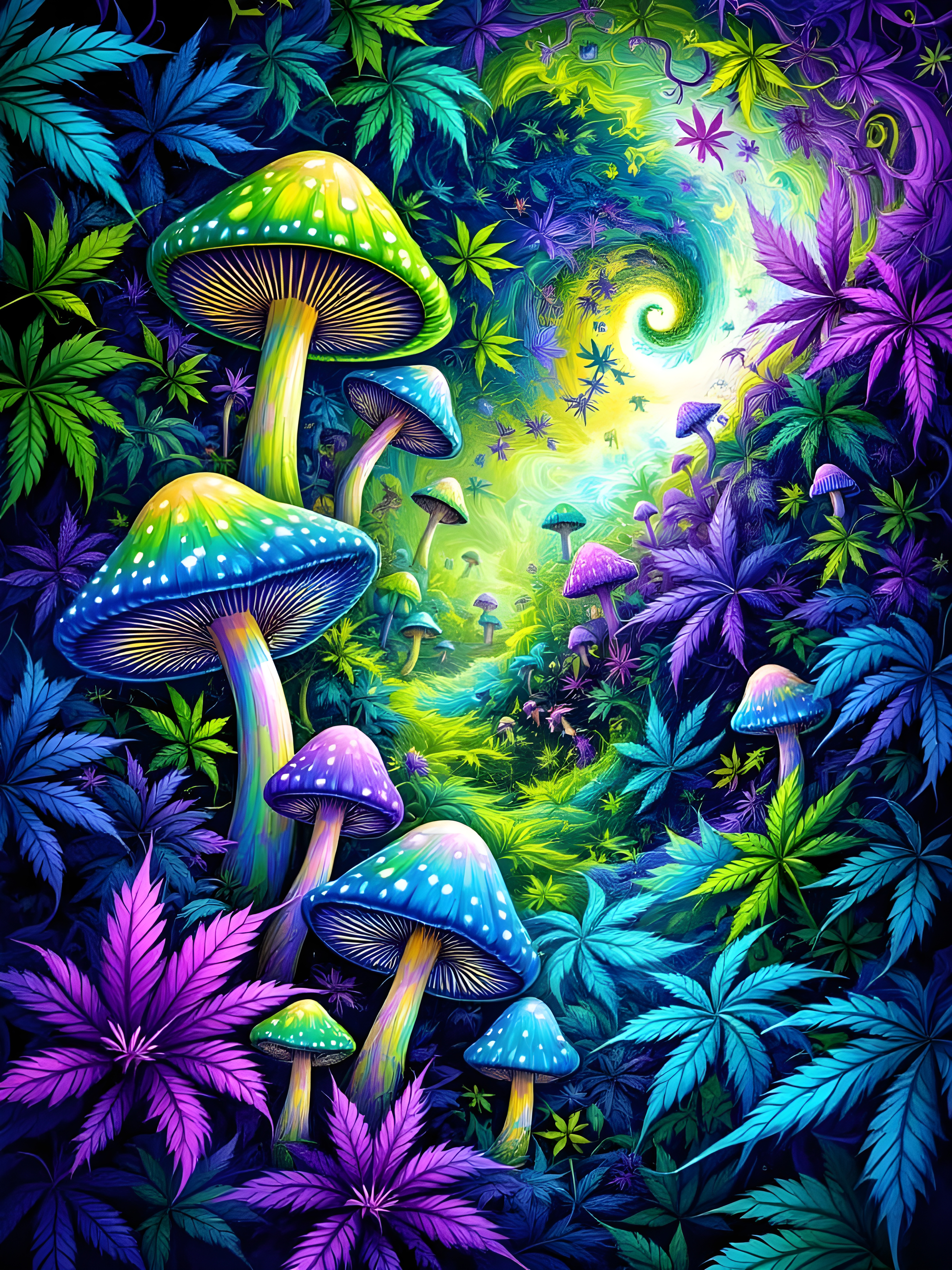 Psychedelic Mushroom Art Print