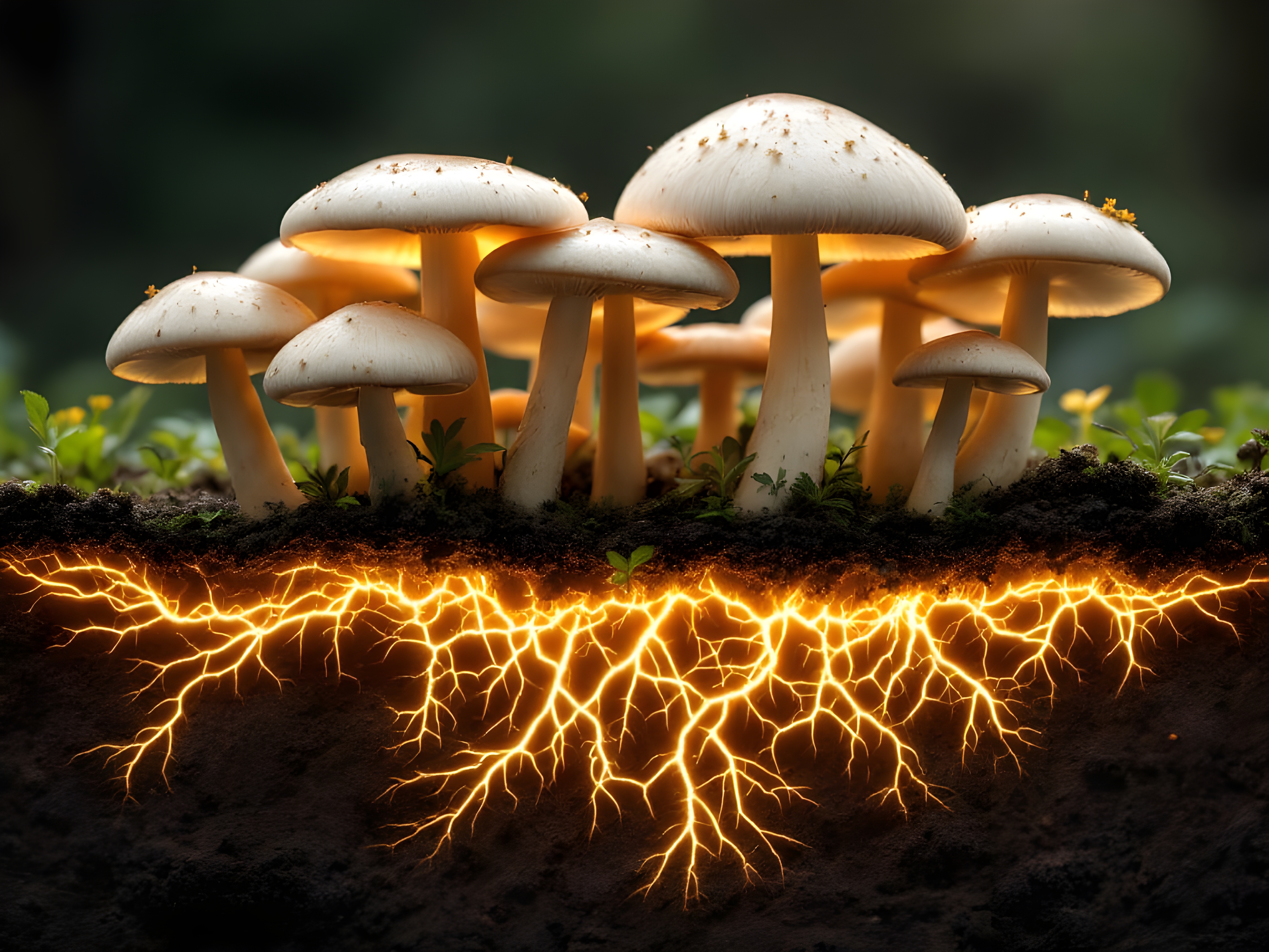 Organic Mushrooms art print