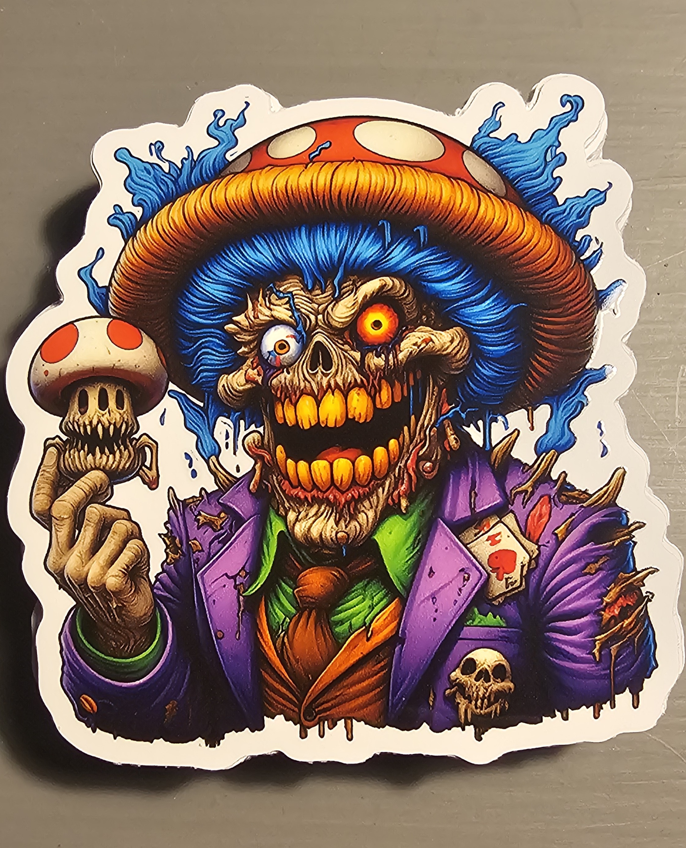 joker mushroom head slap