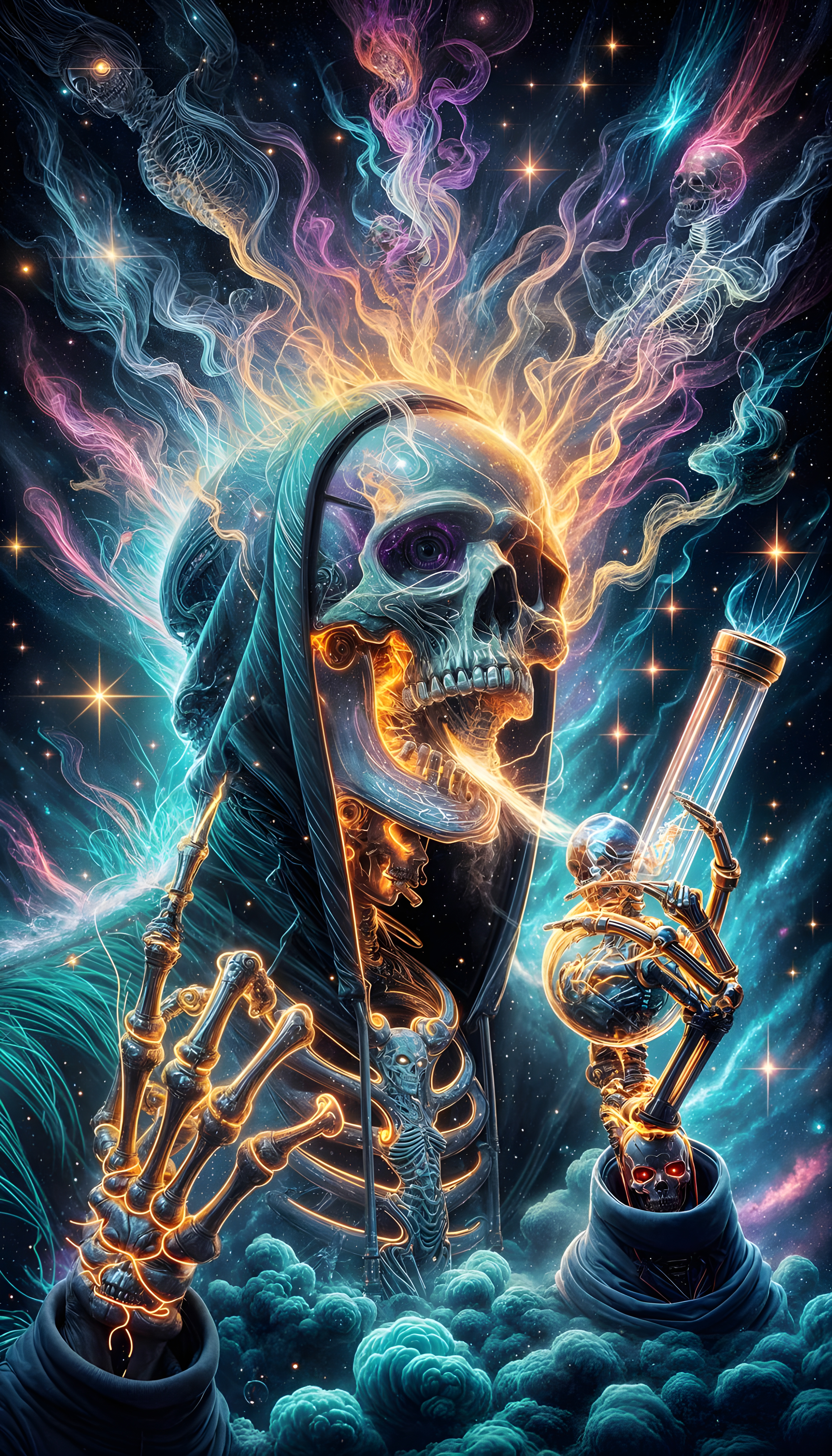 Ethereal Skeleton Art Print