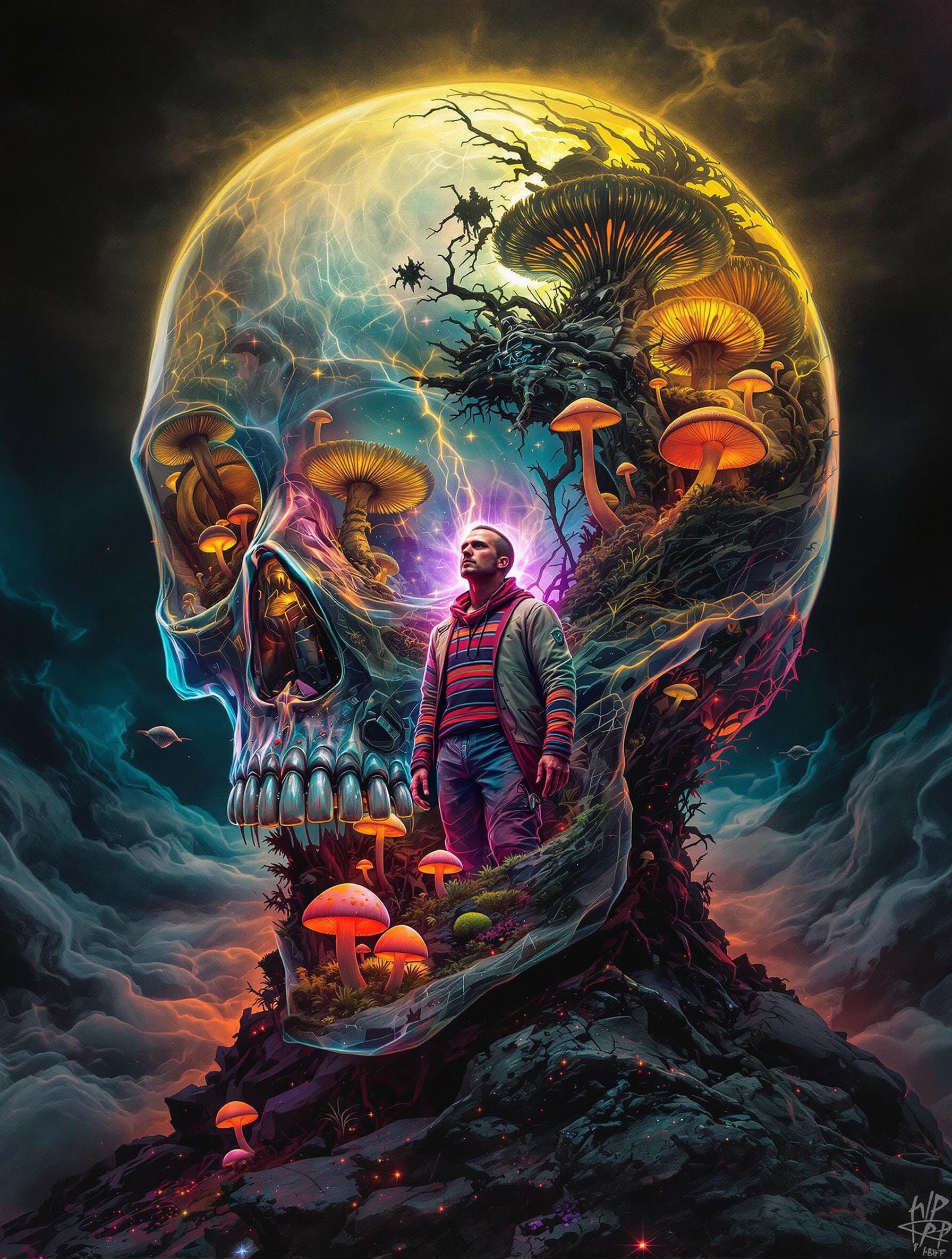 Futuristic Skull Artwork