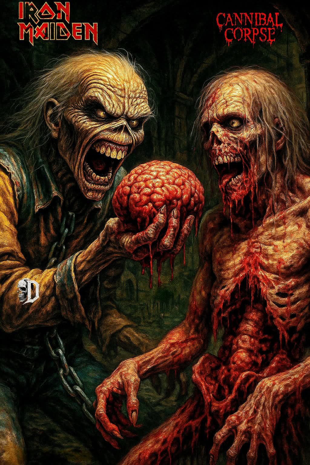 Iron Maiden and Cannibal Corpse Art Print