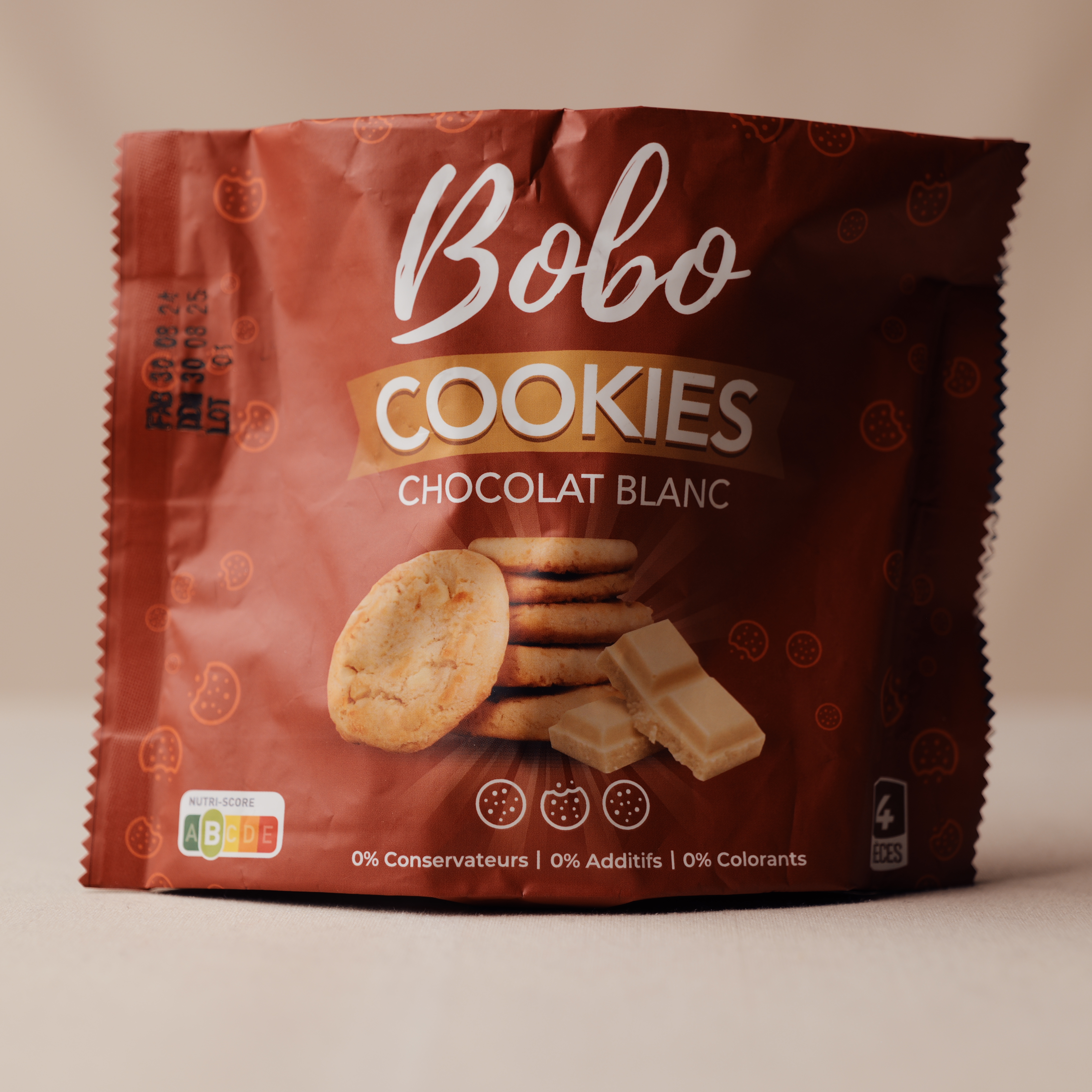 Lot de 3 Cookies au chocolat blanc_Bobo biscuit_Cameroun
