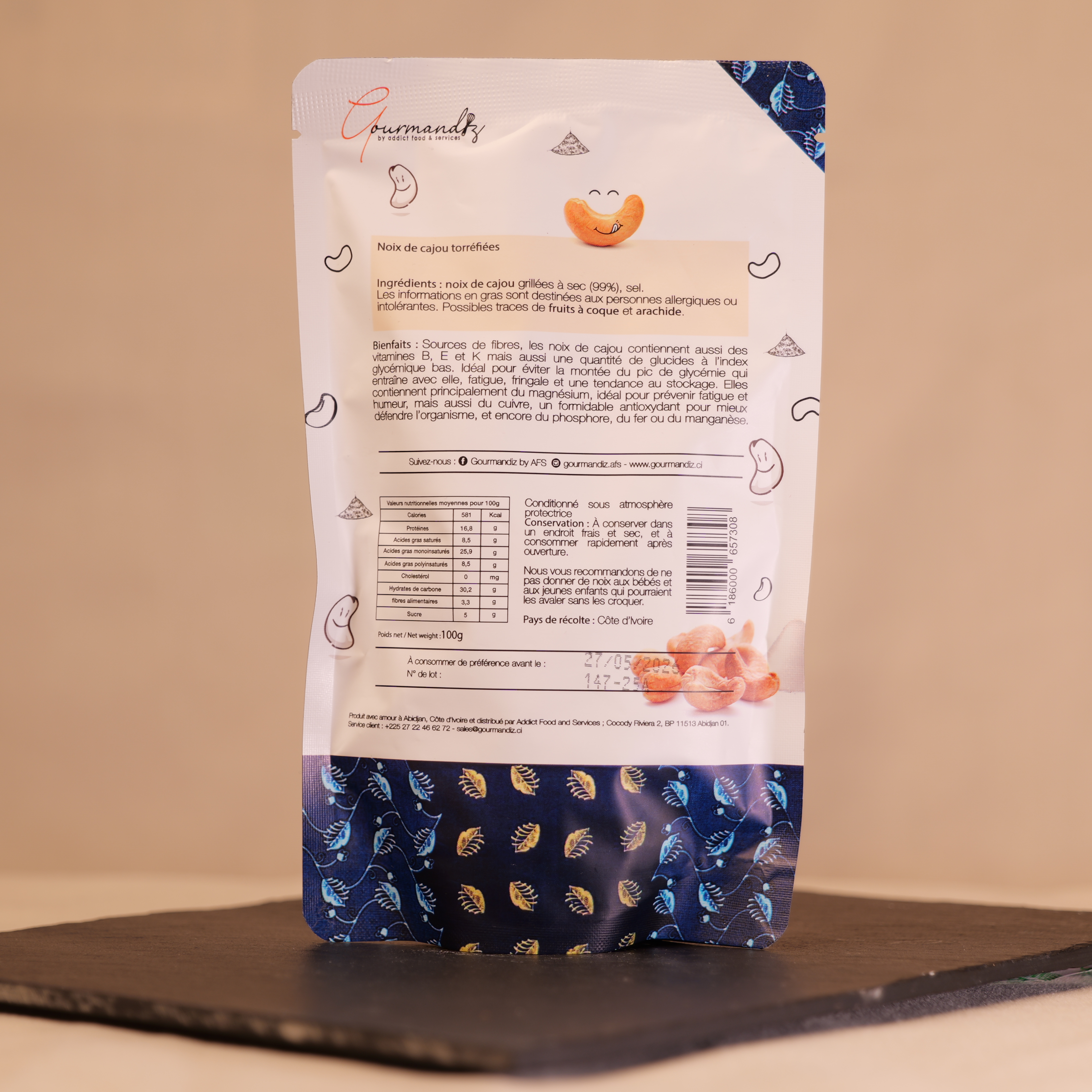 Noix de cajou finement salées _ Côte d'Ivoire