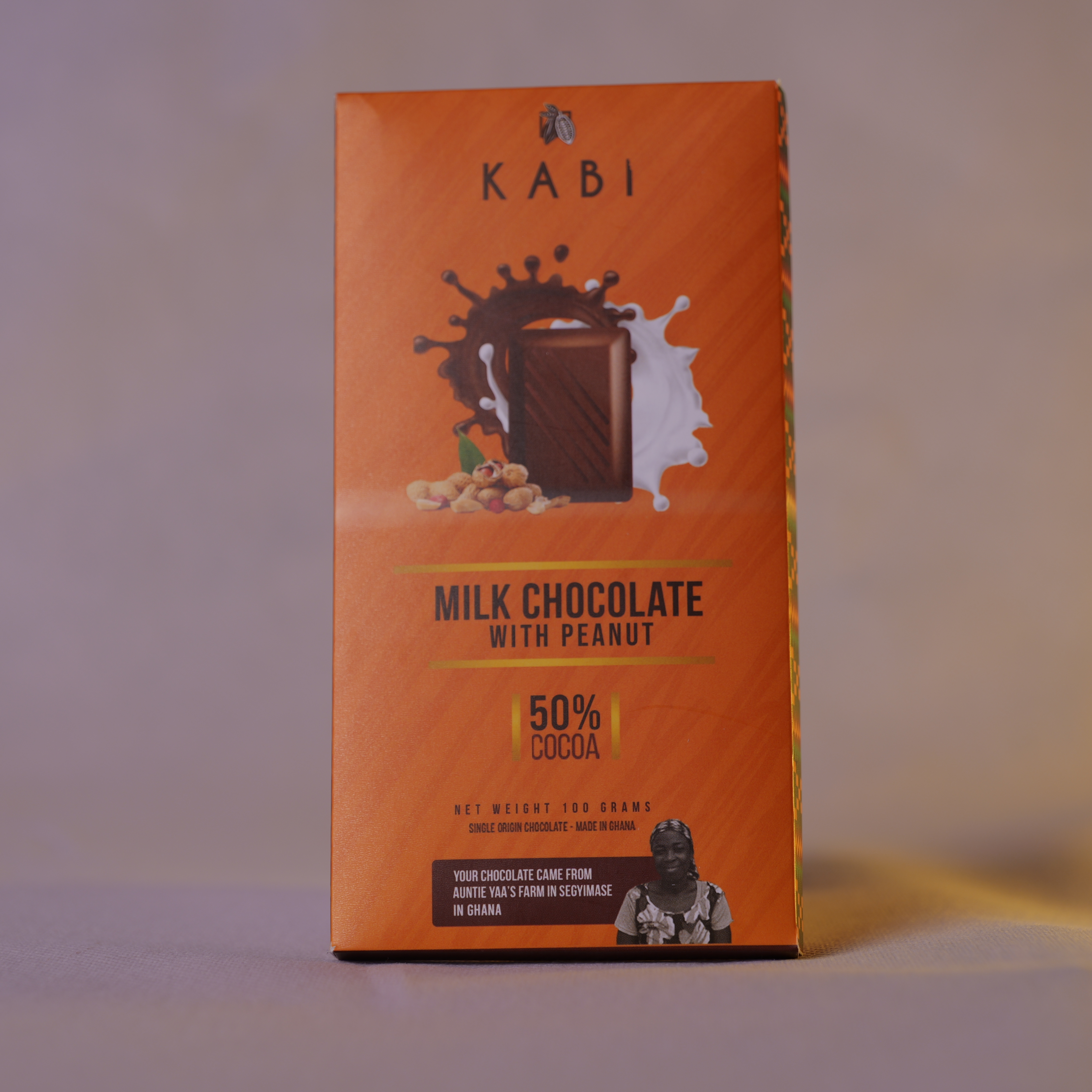 Tablette de chocolat au lait 50% cacahuète_ Ghana