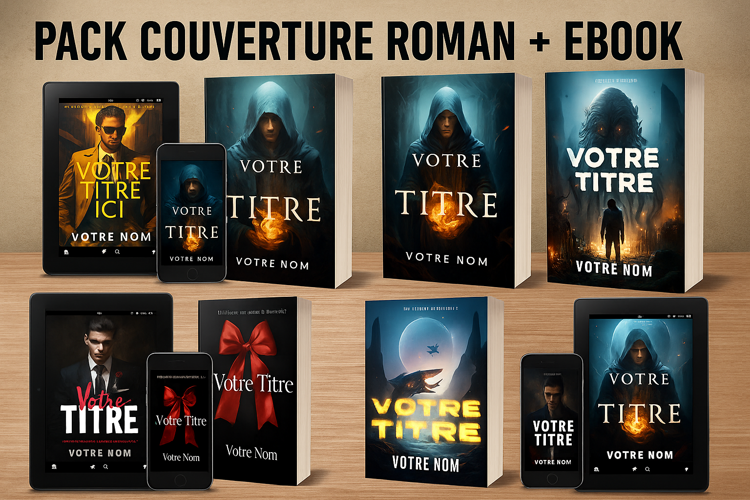 Pack : couverture roman + couverture ebook