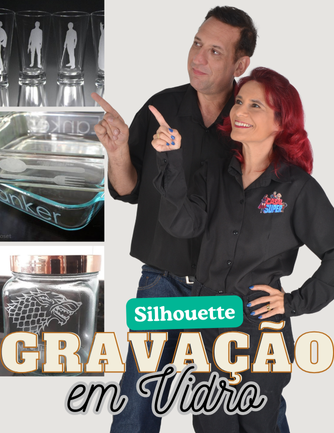 Gravação em Vidro com  SILHOUETTE