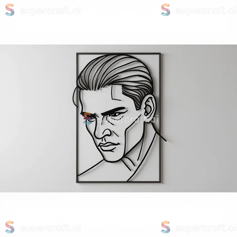 Минималистичен портрет на мъж – абстрактно изкуство