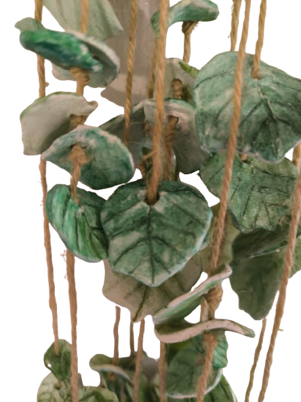 Пролетни Листа - наниз от глинени листа -- ръчна изработка