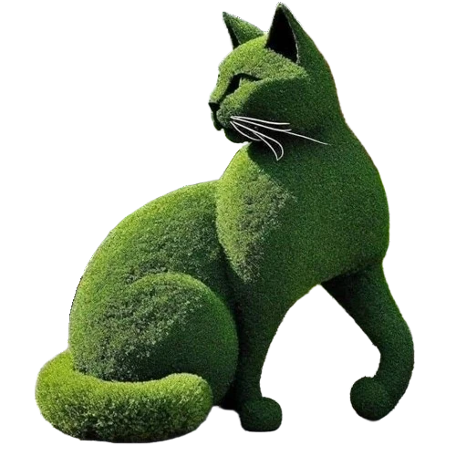 Метални скулптури облицовани с изкуствена трева