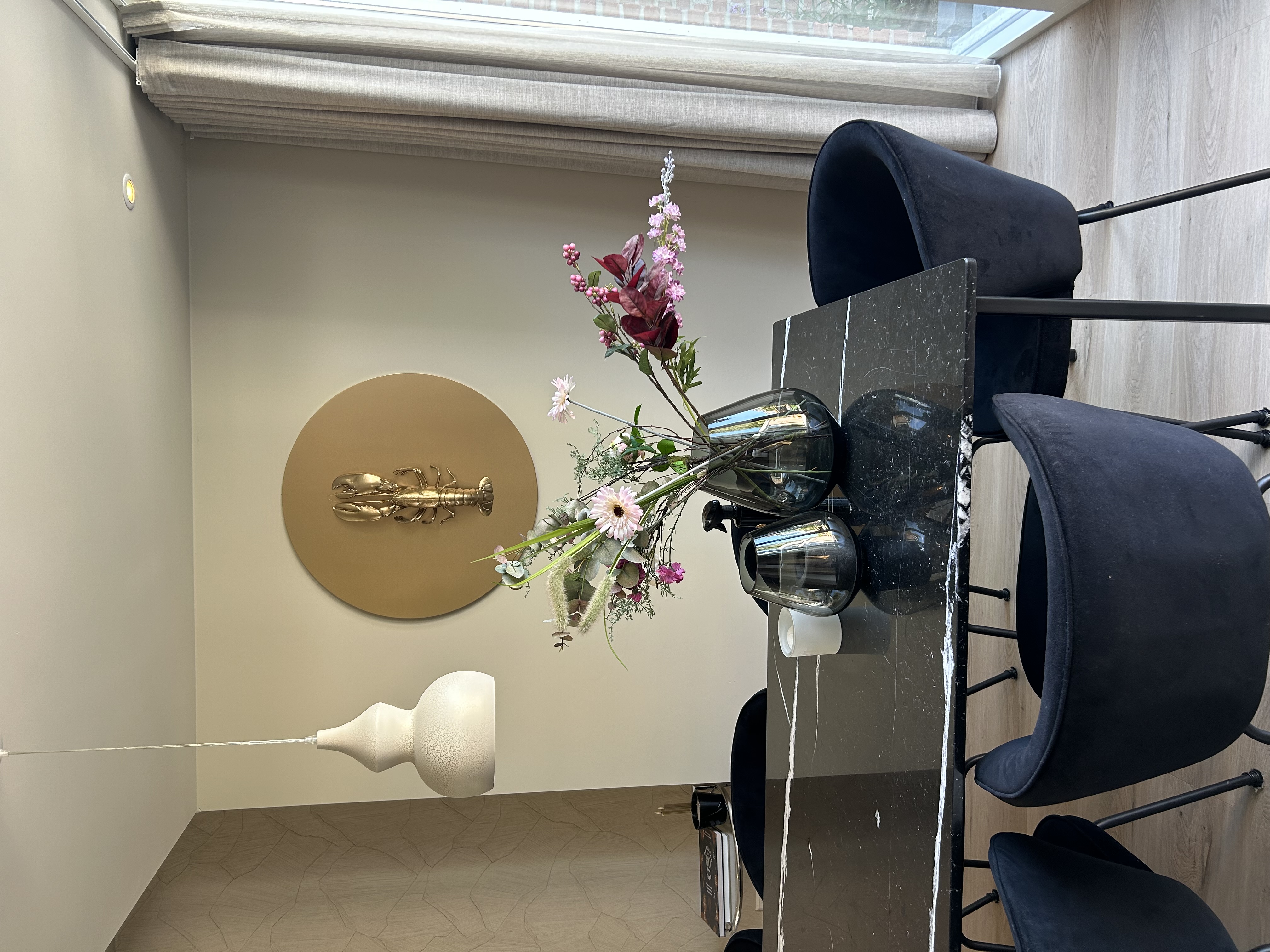 Gouden kreeft kunstwerk