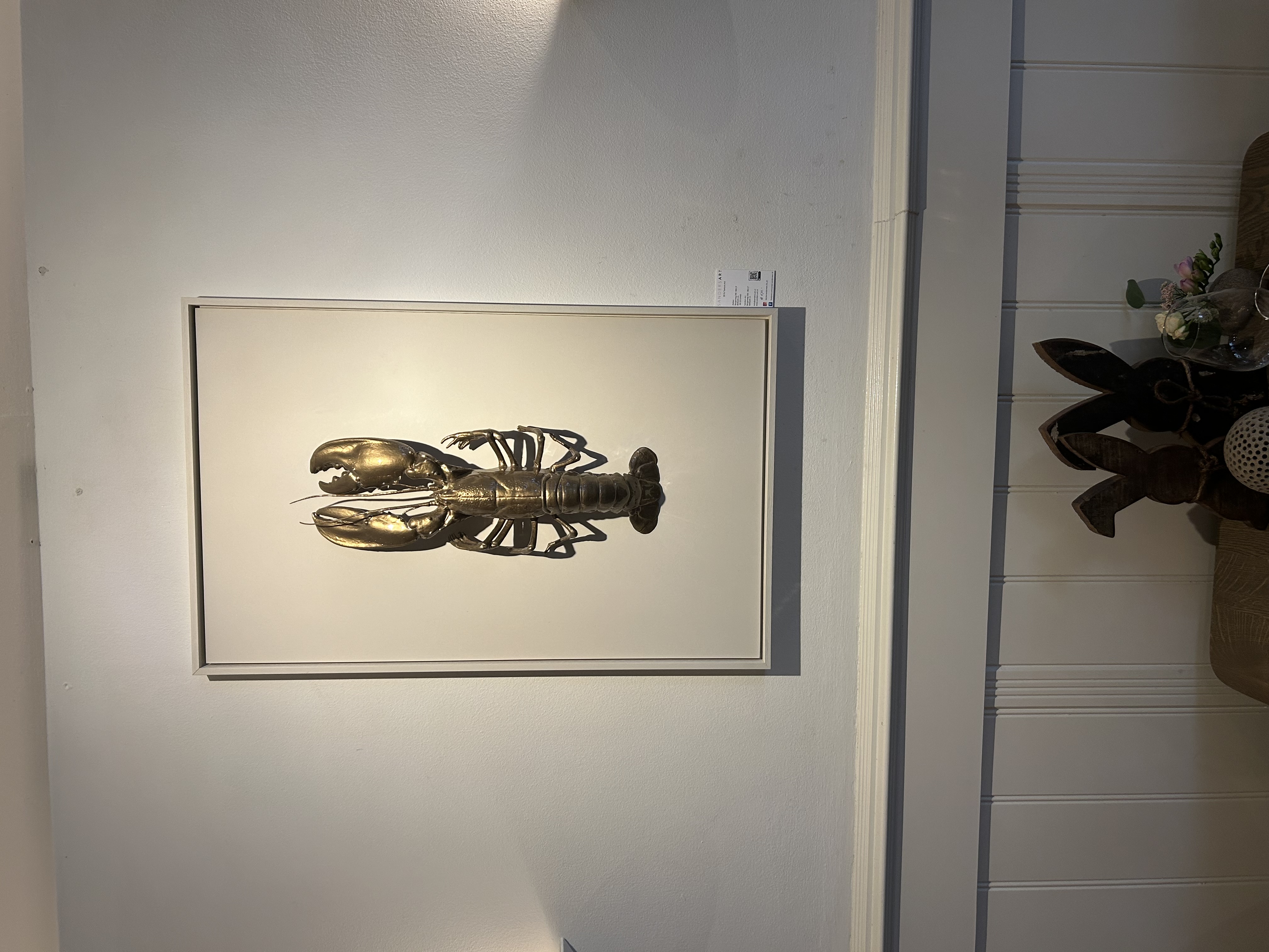 Gouden kreeft 3D kunstwerk