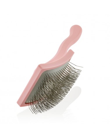 Yuup! Professional Pink Brush – profesionalus šepetys, rožinis ilgais lenktais dantukais