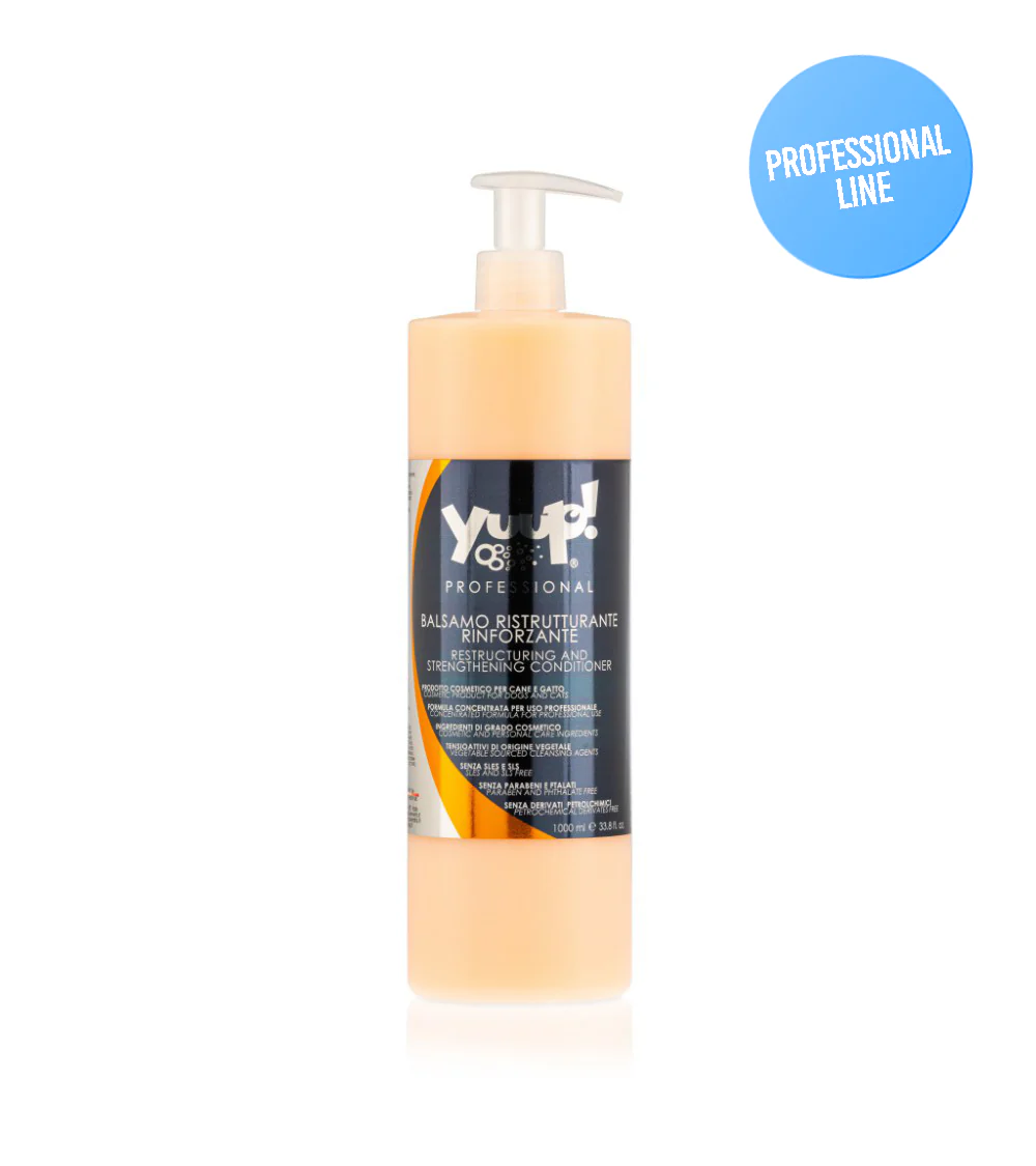 Yuup! Professional Restructuring and Strengthening Conditioner – intensyvus pažeistų, matinių ir plaukų kondicionierius, 1:20 koncentratas