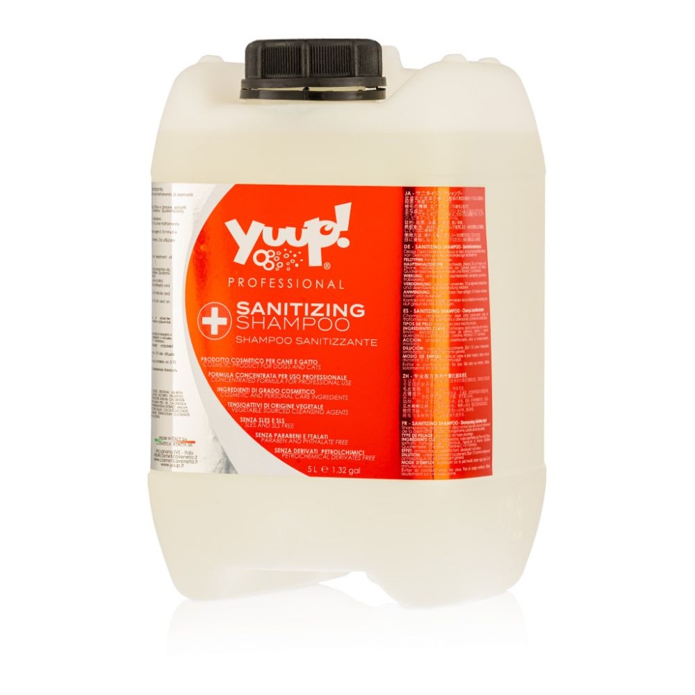 Yuup! Professional Sanitizing Shampoo – gydomasis šampūnas esant dermatitui ir kitom odos problemom/alergiškiems.