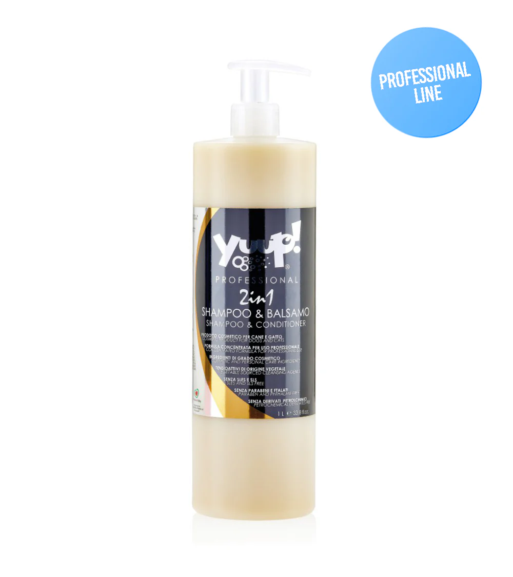 Yuup! Professional 2in1 Shampoo & Conditioner– šampūnas ir kondicionierius viename šunims ir katėms, koncentratas 1:20