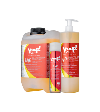 Yuup! Professional Ultra Degreasing Shampoo – gilaus valymo šampūnas riebaluotam plaukui, koncentruotas 1:40