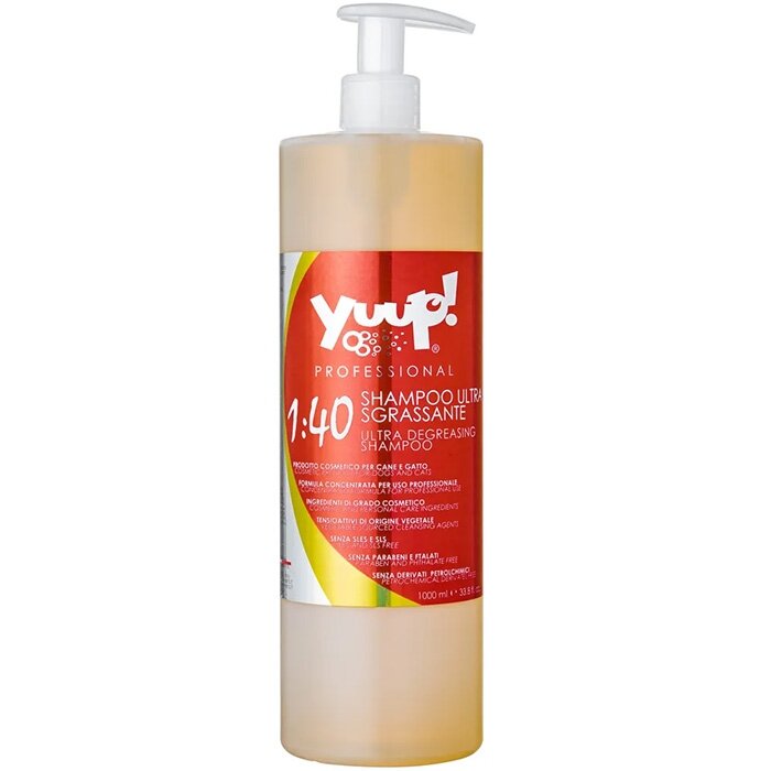 Yuup! Professional Ultra Degreasing Shampoo – gilaus valymo šampūnas riebaluotam plaukui, koncentruotas 1:40