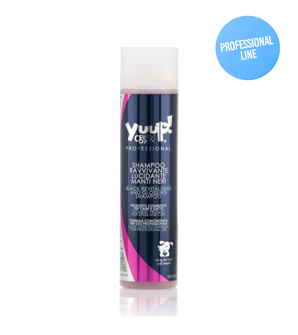Yuup! Black Revitalising & Glossing Shampoo - šampūnas ryškinantis tamsios spalvos plaukus šunims ir katėms
