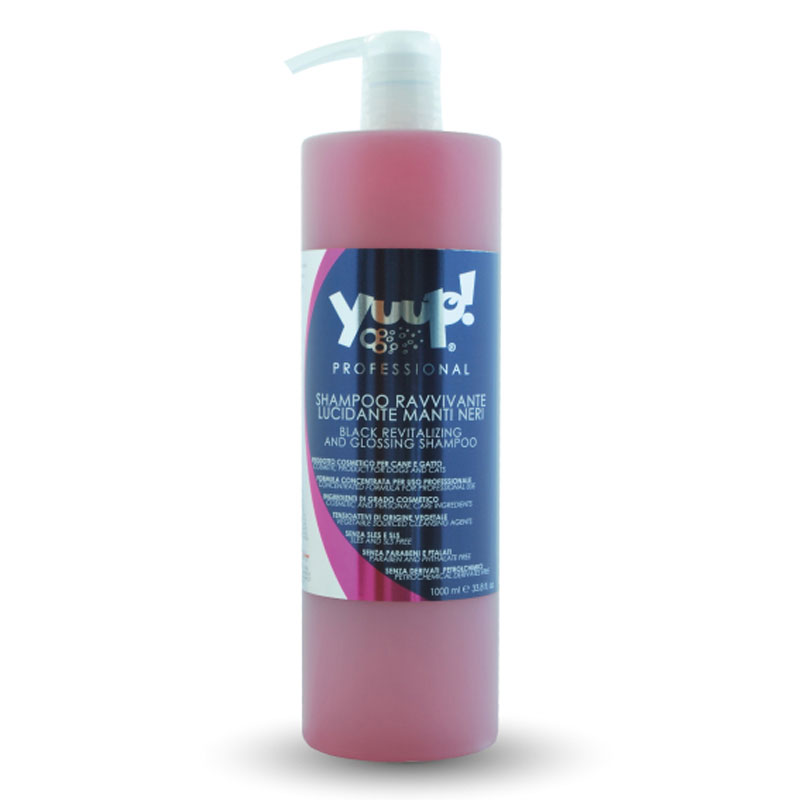 Yuup! Black Revitalising & Glossing Shampoo - šampūnas ryškinantis tamsios spalvos plaukus šunims ir katėms