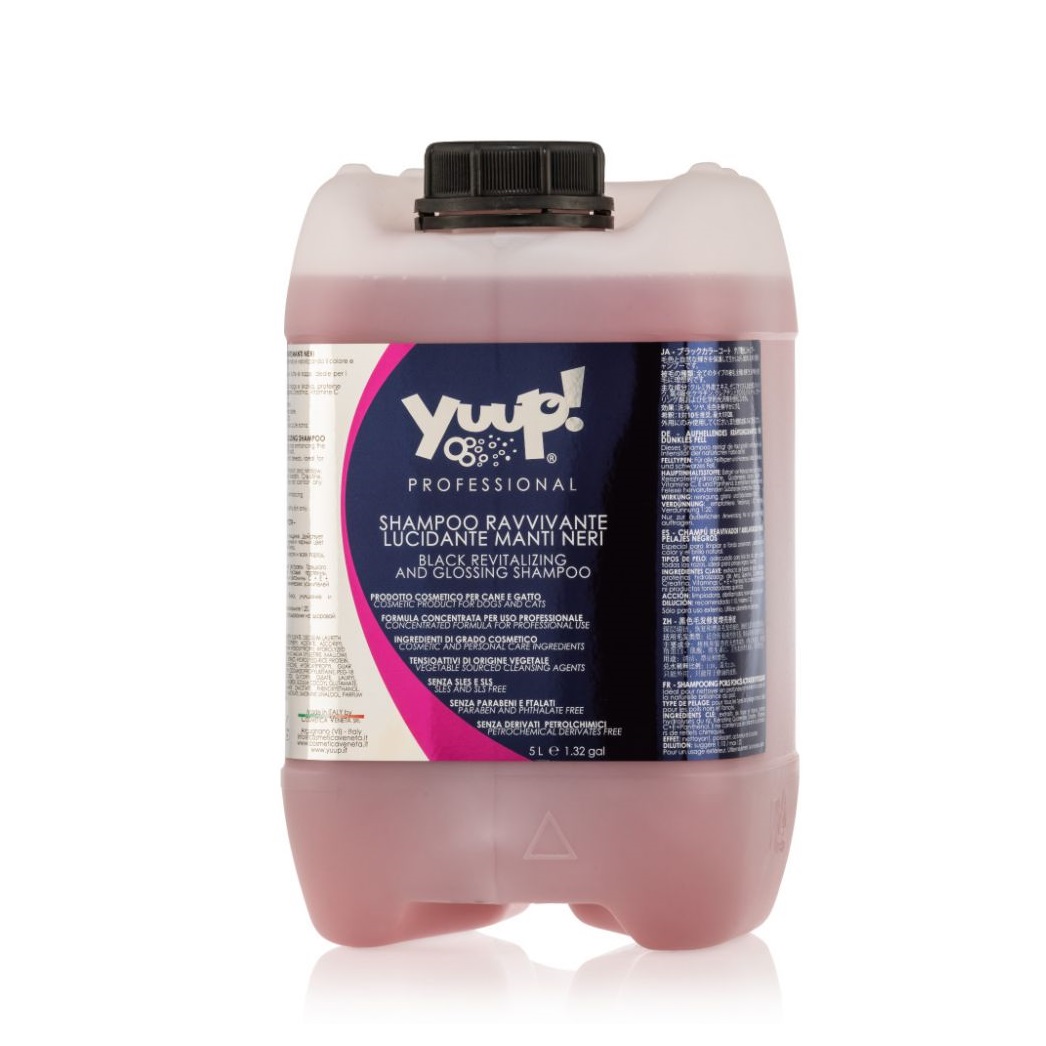 Yuup! Black Revitalising & Glossing Shampoo - šampūnas ryškinantis tamsios spalvos plaukus šunims ir katėms