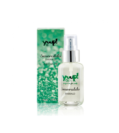 Yuup! Fashion Fragrance Emerald -Prabangūs kvepalai su elegantiškomis ir maloniomis muskuso ir jazminų natomis šunims ir katėms.