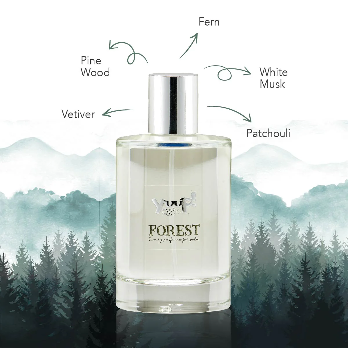 Yuup! Forest 100ml – prabangūs kvepalai šunims ir katėms.