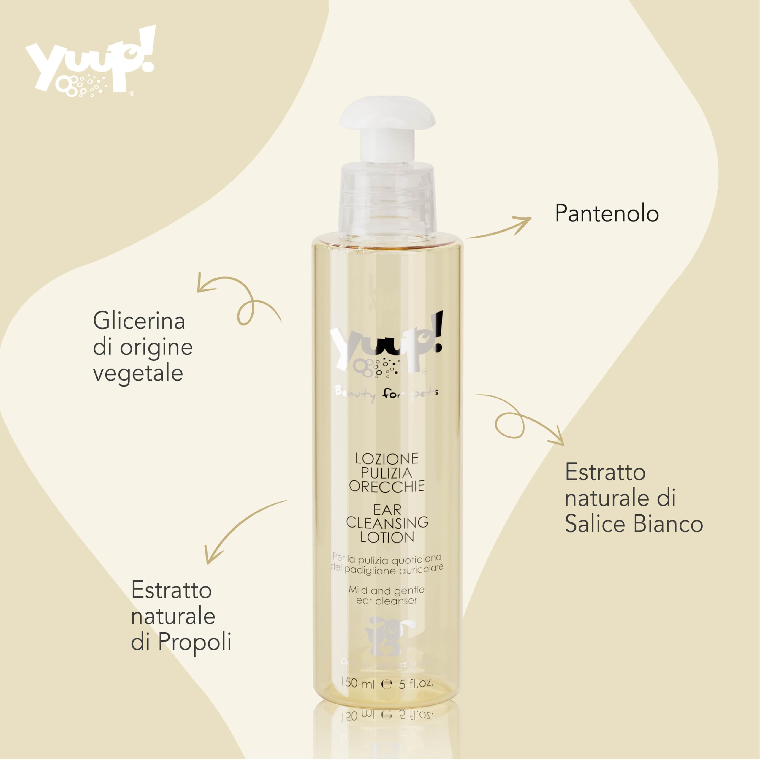 Yuup! Home Ear Cleaning Lotion 150ml – švelnus ausų valiklis šunims ir katėms.