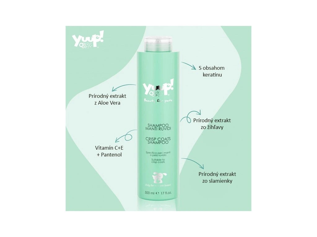 Yuup! Home Crisp Coat Shampoo – šampūnas nekeičiantis plauko struktūros šunims ir katėms 250ml