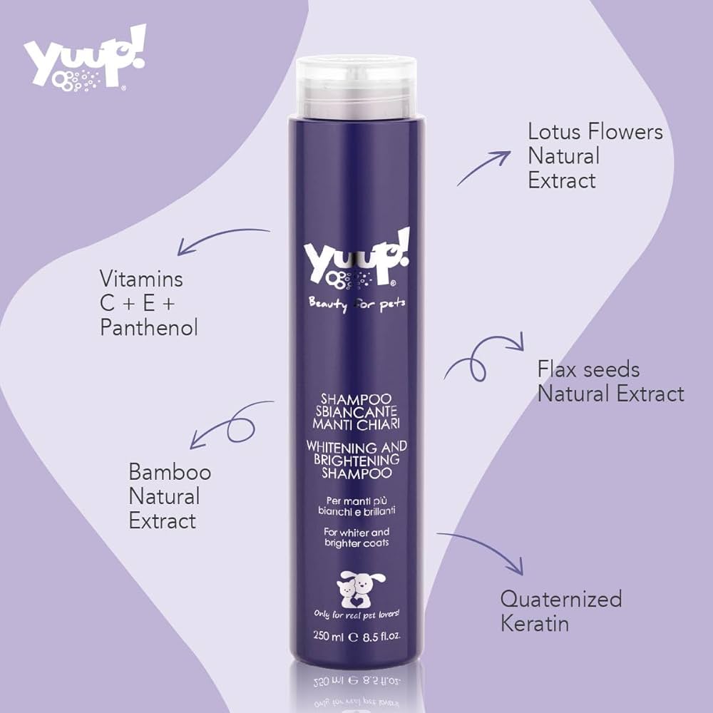 Yuup! Home Whitening and Brightening Shampoo – balto ir šviesaus kailio šunims ir katėms 250ml